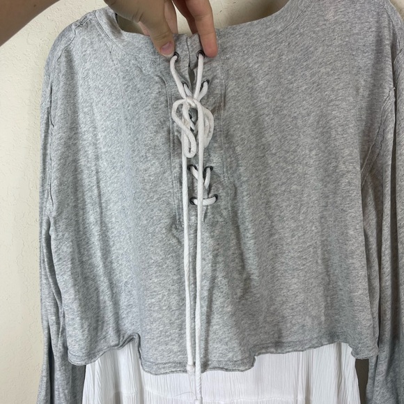 We The Free Layered Tunic Midi Dress Heather Grey Size Large - Picture 7 of 9